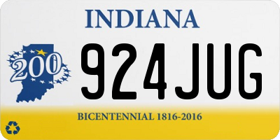 IN license plate 924JUG