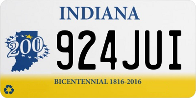 IN license plate 924JUI
