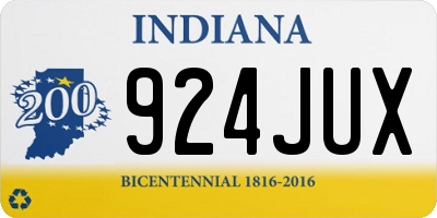 IN license plate 924JUX