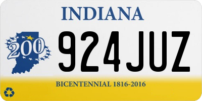 IN license plate 924JUZ