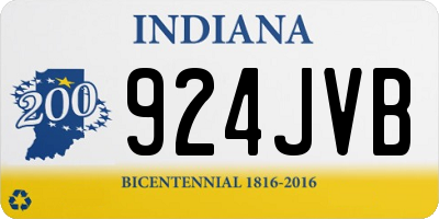 IN license plate 924JVB