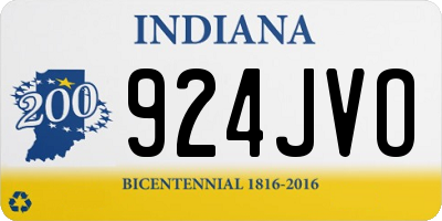 IN license plate 924JVO