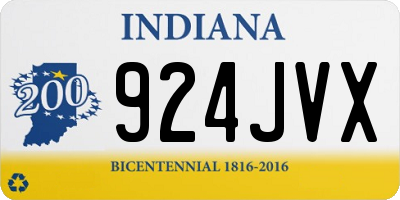 IN license plate 924JVX