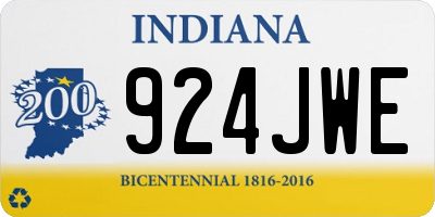 IN license plate 924JWE