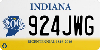 IN license plate 924JWG