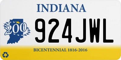 IN license plate 924JWL
