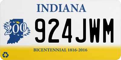 IN license plate 924JWM