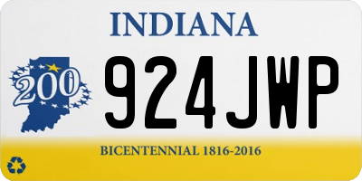 IN license plate 924JWP
