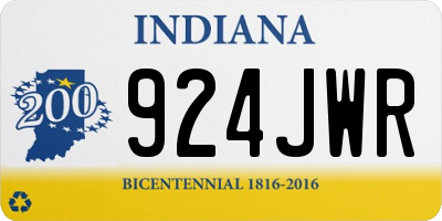 IN license plate 924JWR
