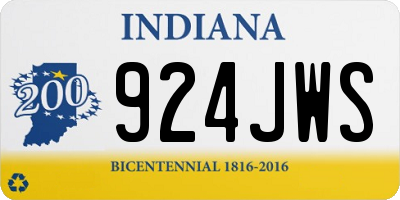 IN license plate 924JWS