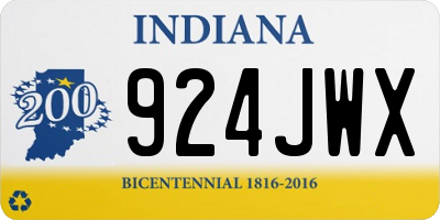 IN license plate 924JWX