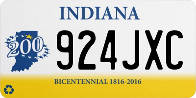 IN license plate 924JXC