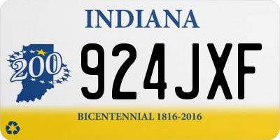 IN license plate 924JXF