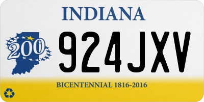 IN license plate 924JXV