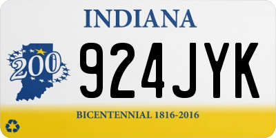 IN license plate 924JYK