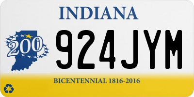 IN license plate 924JYM