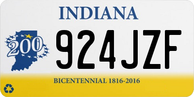 IN license plate 924JZF