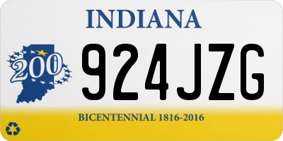 IN license plate 924JZG