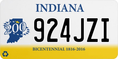 IN license plate 924JZI