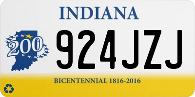 IN license plate 924JZJ