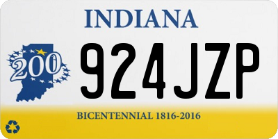 IN license plate 924JZP
