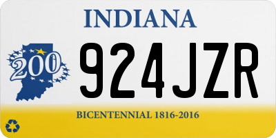 IN license plate 924JZR