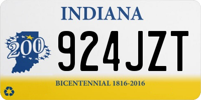 IN license plate 924JZT