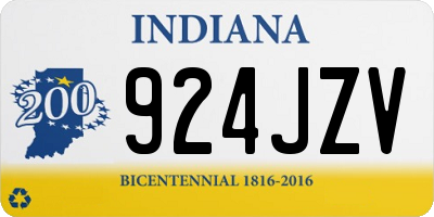 IN license plate 924JZV