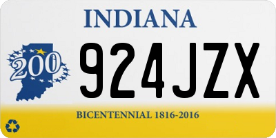 IN license plate 924JZX