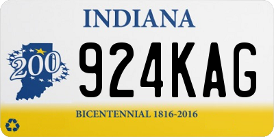 IN license plate 924KAG