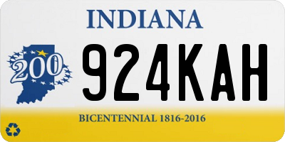IN license plate 924KAH