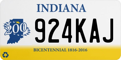 IN license plate 924KAJ