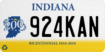 IN license plate 924KAN