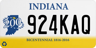 IN license plate 924KAQ