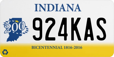 IN license plate 924KAS