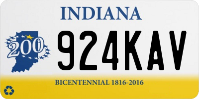 IN license plate 924KAV