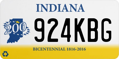 IN license plate 924KBG