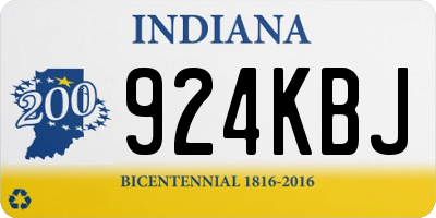 IN license plate 924KBJ