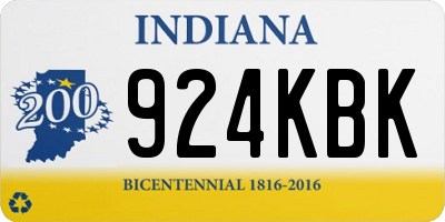 IN license plate 924KBK