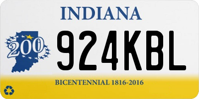 IN license plate 924KBL