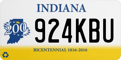 IN license plate 924KBU