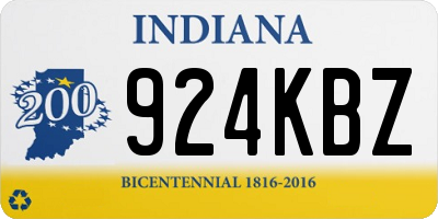 IN license plate 924KBZ