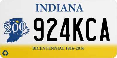 IN license plate 924KCA