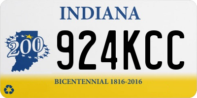IN license plate 924KCC
