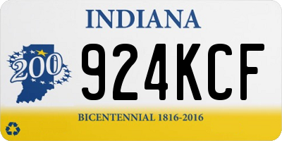 IN license plate 924KCF