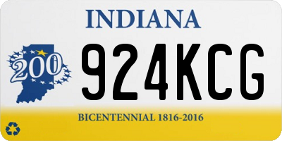 IN license plate 924KCG