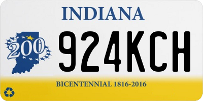 IN license plate 924KCH
