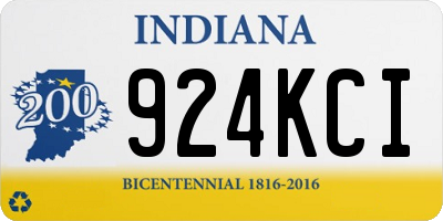 IN license plate 924KCI