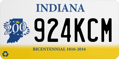 IN license plate 924KCM