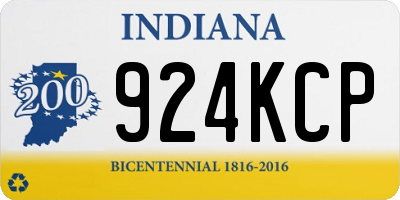 IN license plate 924KCP